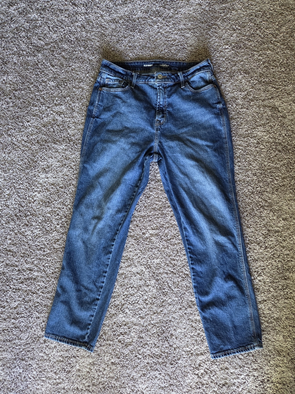 Old Navy Women's Blue Straight Leg Jeans